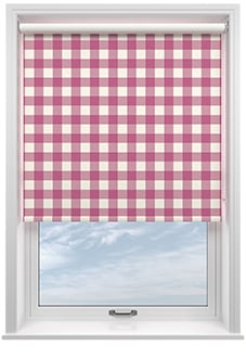Gingham, Cosmos - Roller Blind